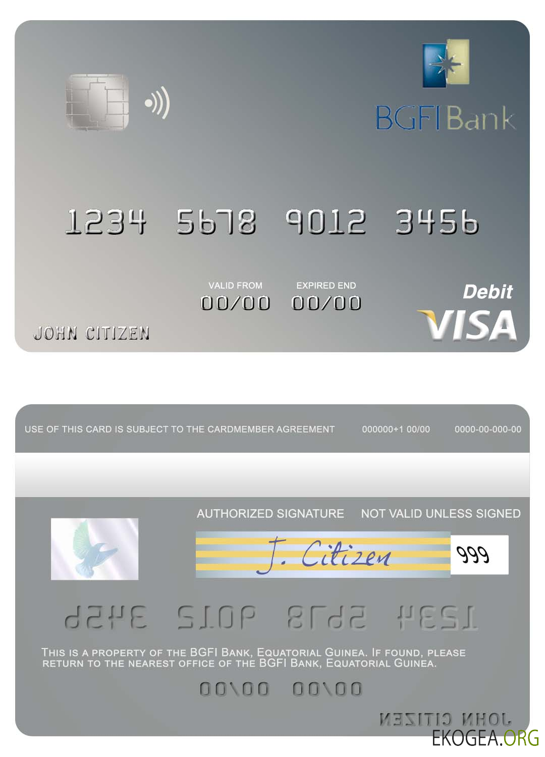 Carte de débit visa BGFI Bank de Guinée équatoriale